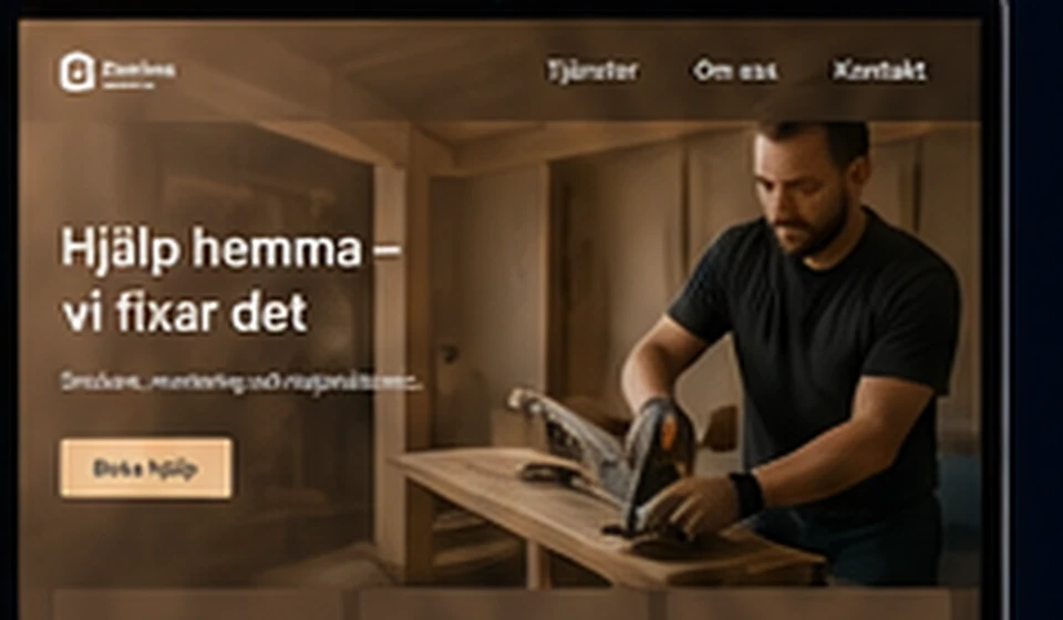 Lokal företagssida optimerad för Google Business och kontakt